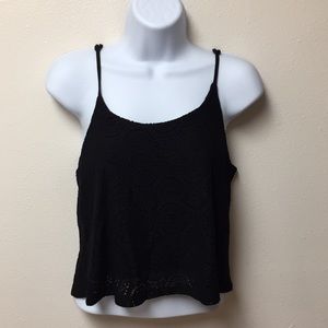 Black knit adjustable Cami